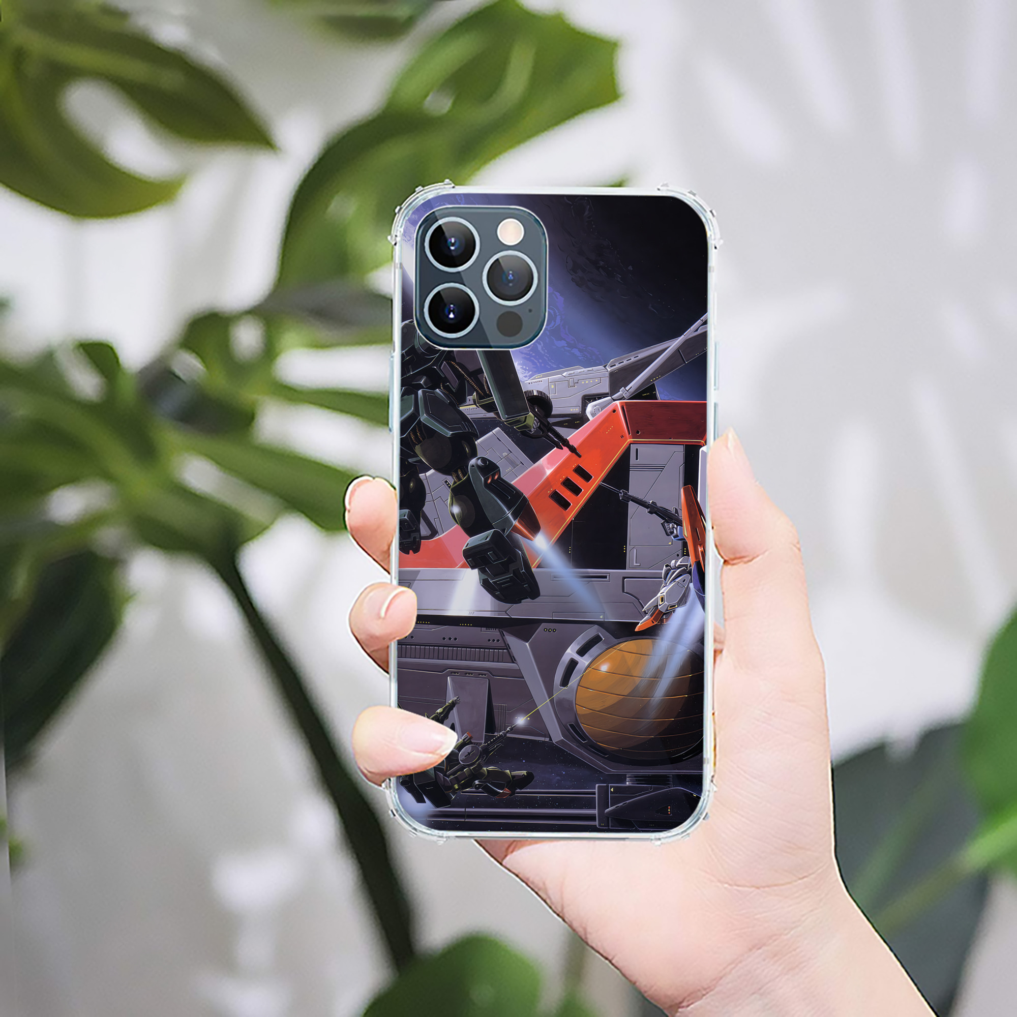 （画像用） 機動戦士ガンダム Mobile Suit Gundam 【iPhone 12シリーズ対応】透明スマホケース（クリアソフトケース）